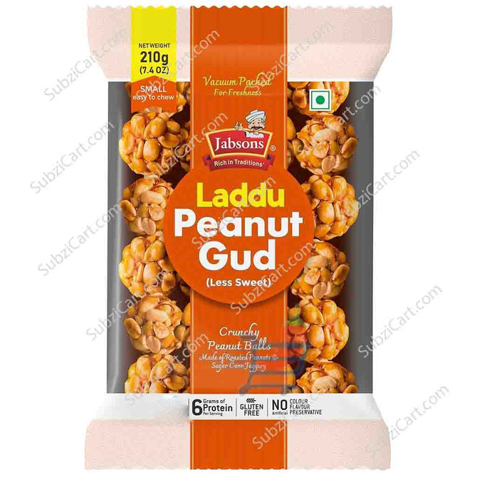 Jabsons Laddu Peanut Gud, 210Grams