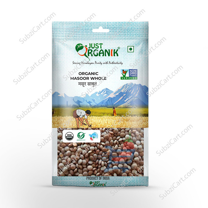 Just Organik Organic Masoor Dal, 2 Lb