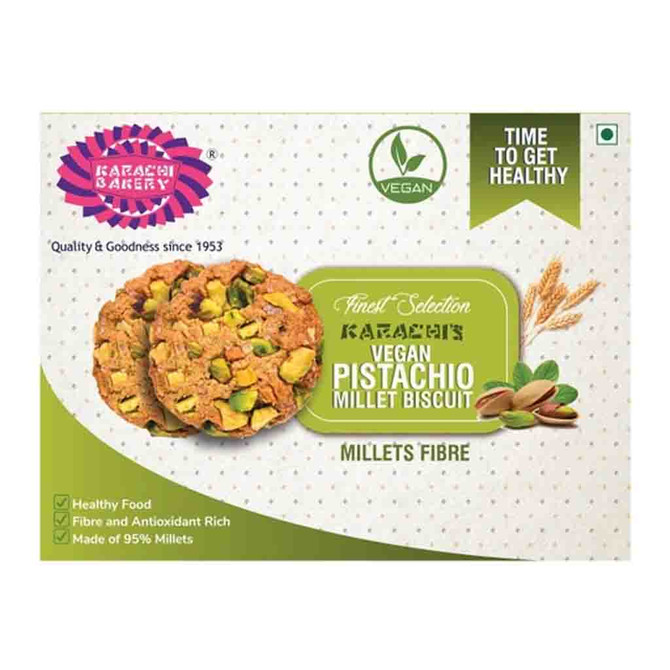 Karachi Vegan Pistachio Millet Biscuit, 300 Grams