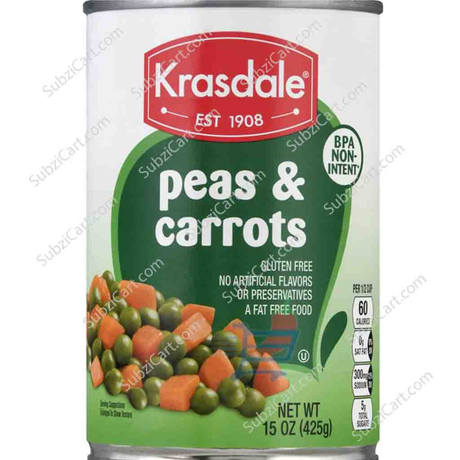 Krasdale Peas And Carrots, 15 Oz