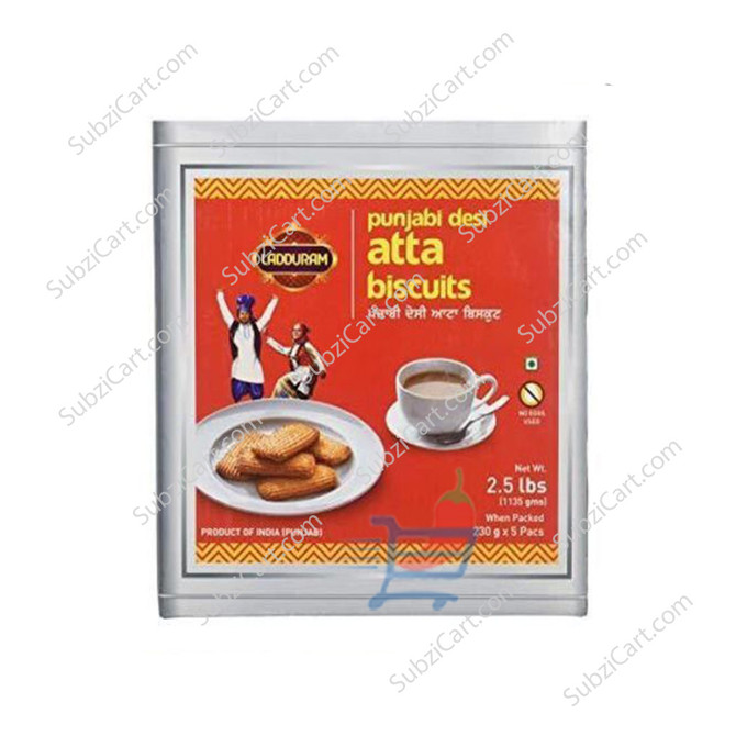 Ladduram Punjabi Desi Atta Biscuits, 2.5 Lbs