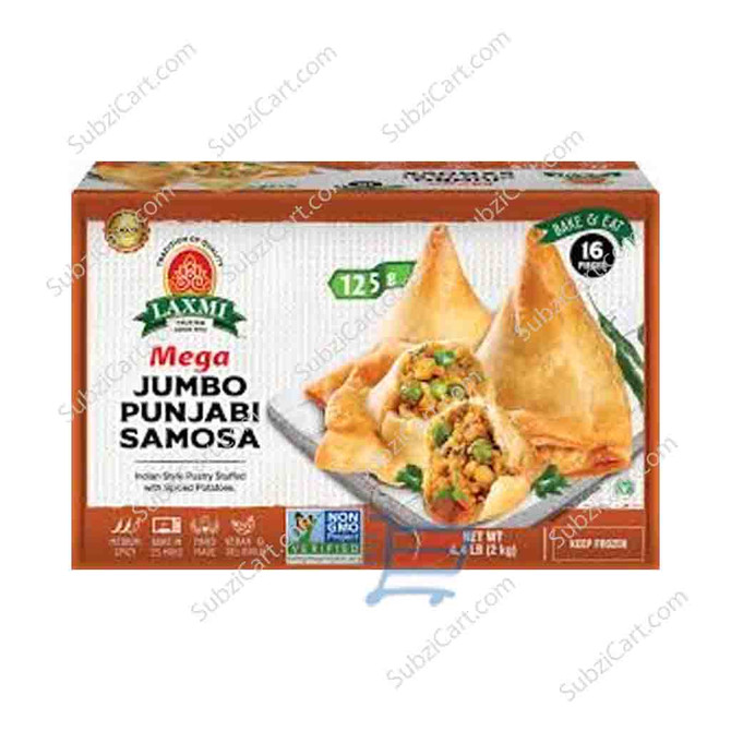 Laxmi Mega Jumbo Punjabi Samosa Frozen, 16 Pc