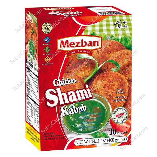 Mezban Chicken Shami Kabab Frozen, 380 Grams