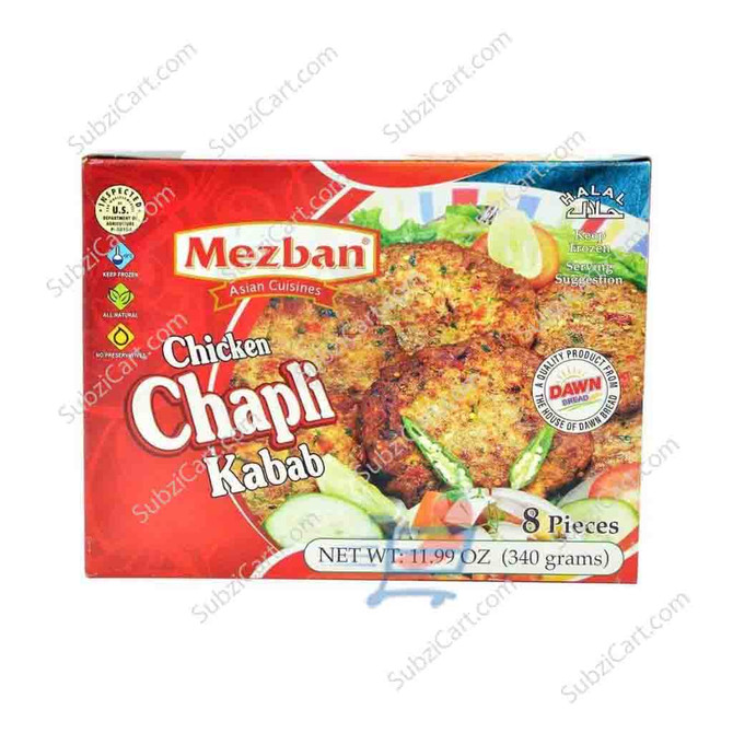 Mezban Chicken Chapli Kabab Frozen, 340 Grams