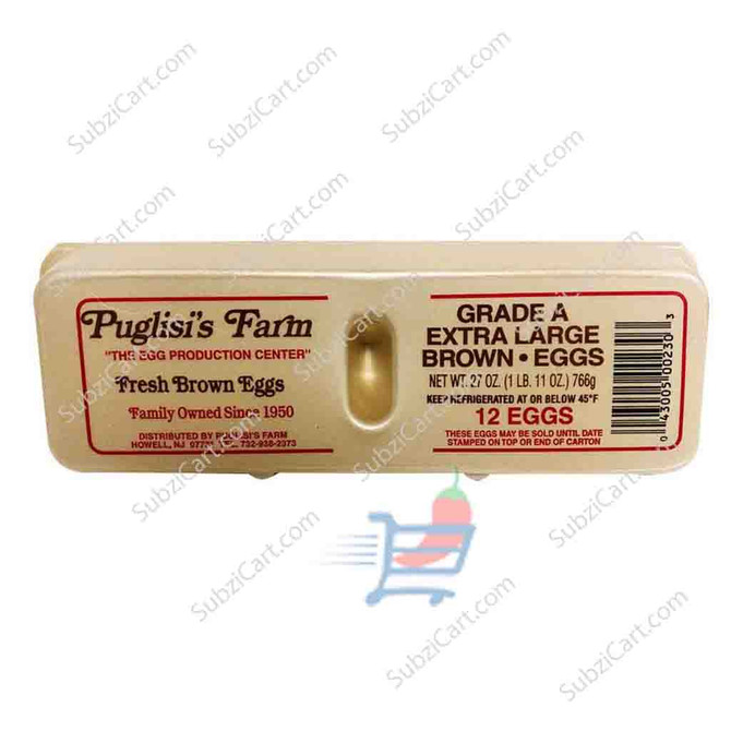 Puglisi Ex Large Brown Eggs, 12 Pc