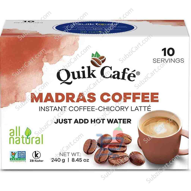 Quik Cafe Madras Coffee, 8.5 Oz