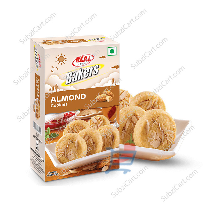 Real Bakers Almond Cookies, 200Grams