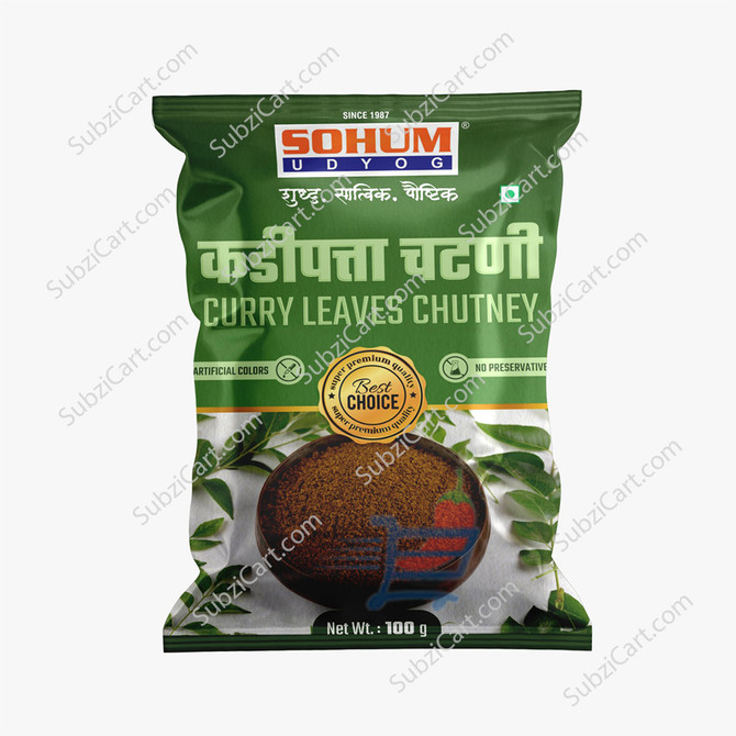 Sohum Curry Leaves Chutney, 100 Grams