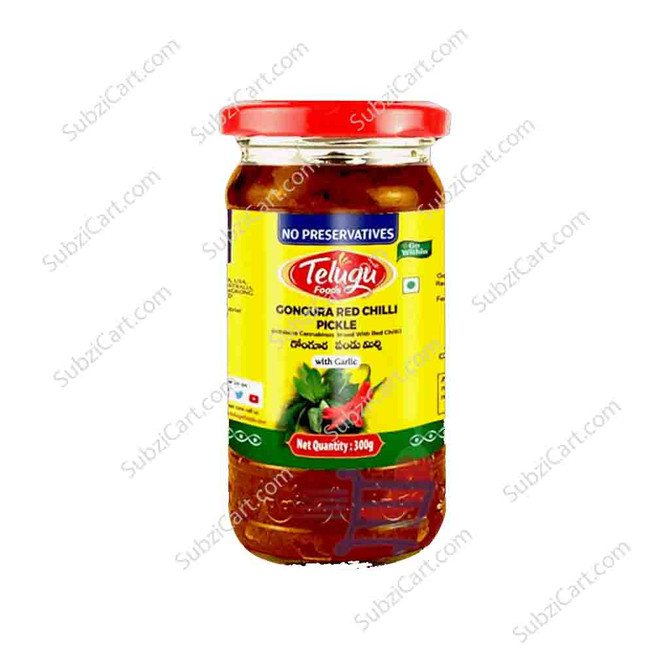 Telugu  Gongura Red Chilli Pickle, 300Grams