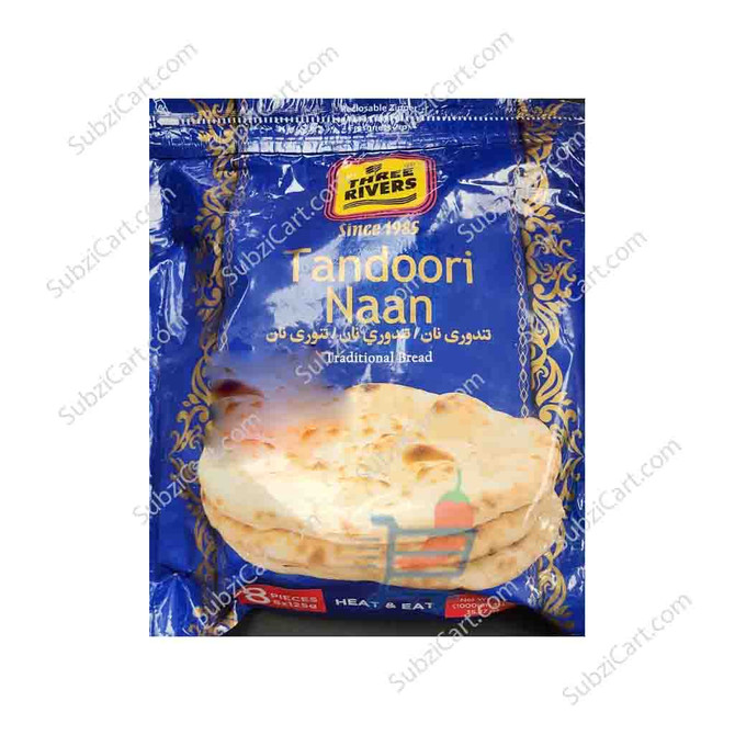 Three Rivers Tandoori Naan Frozen, 35.27 Oz