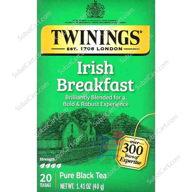 Twinings Irish Breakfast Black Tea, 40 Grams