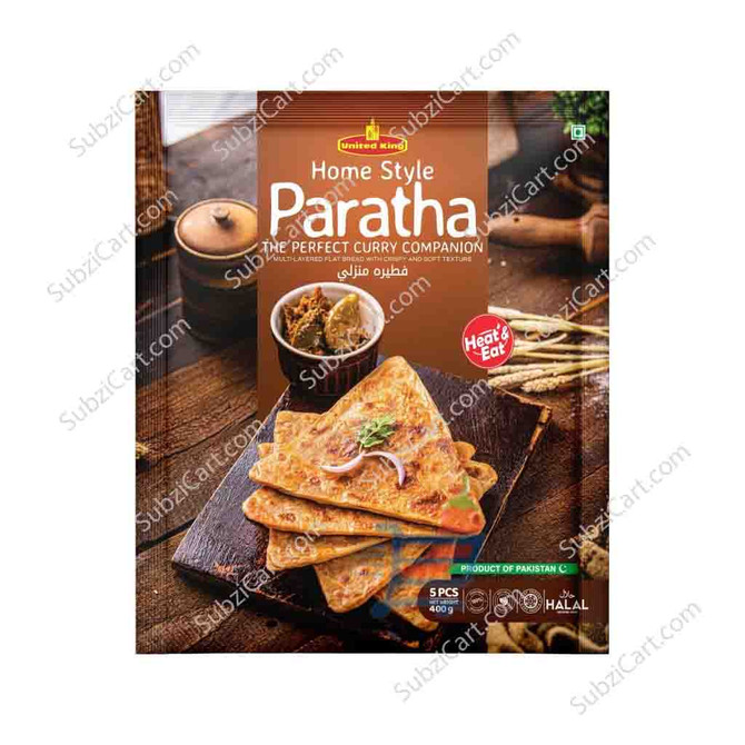 United King Home Style Paratha Frozen, 400 Grams United King Home Style Paratha Frozen, 400 Grams