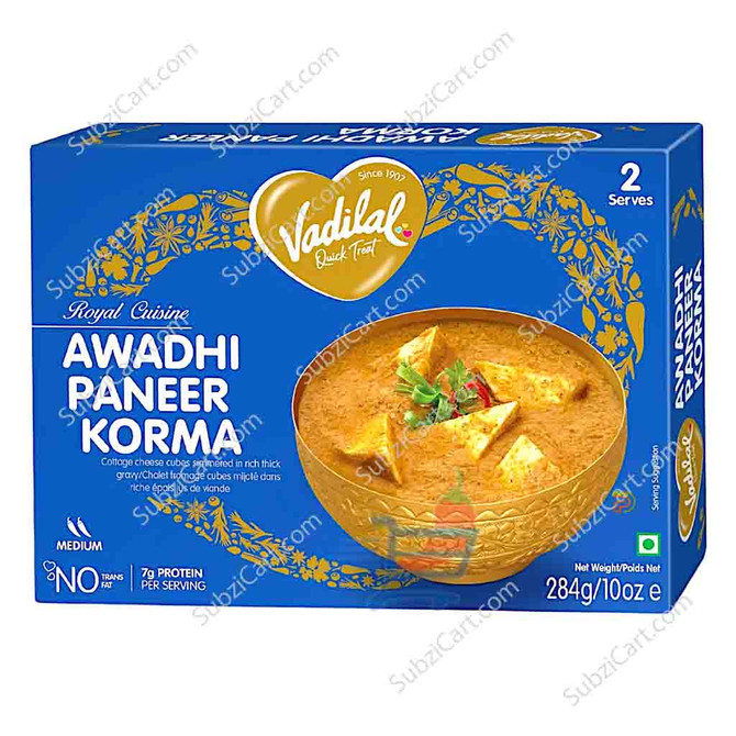 Vadilal Awadhi Paneer Korma Frozen, 284 Grams