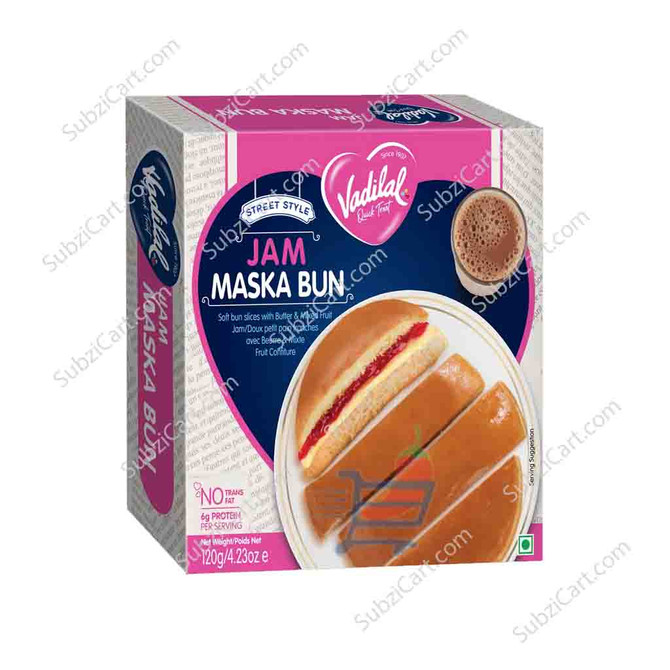 Vadilal Jam Maska Bun Frozen, 120 Grams