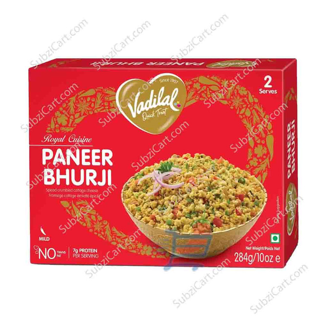 Vadilal Paneer Bhurji Frozen, 284 Grams