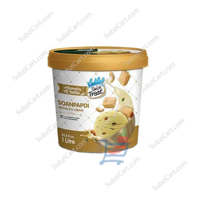 Vadilal Sonapapdi Mithai Ice Cream, 1 Ltr