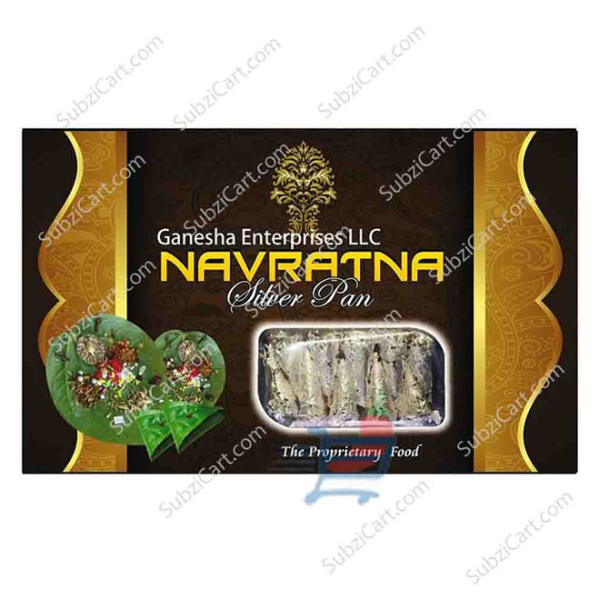 Ganesha Navaratna Silver Paan, 10 Pc