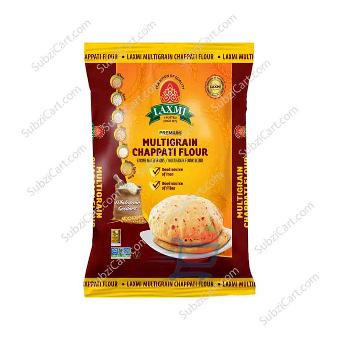 Laxmi Multigrain Chapathi Flour, 4 Lb