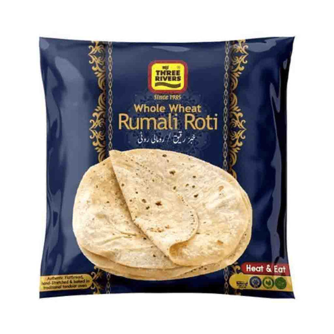 Three Rivers Whole Wheat Rumali Roti Frozen, 13.22 Oz