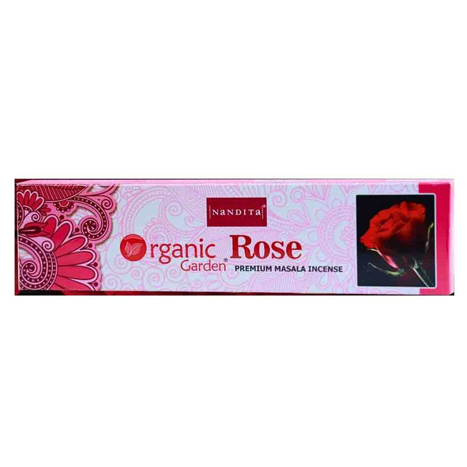 Nandita Org Rose Incense Sticks, 1 Box