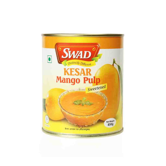 Swad Kesar Mango Pulp Sweet, 6 PC