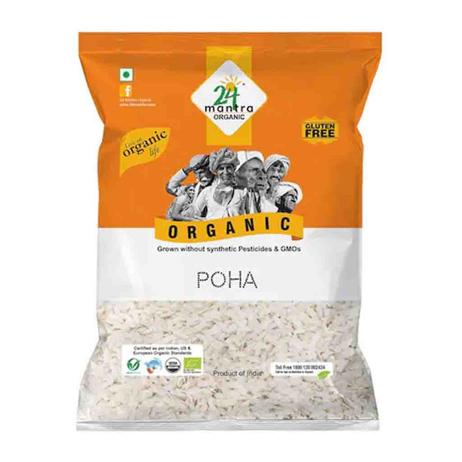 24 Mantra Org Poha Thick White, 2 Lb