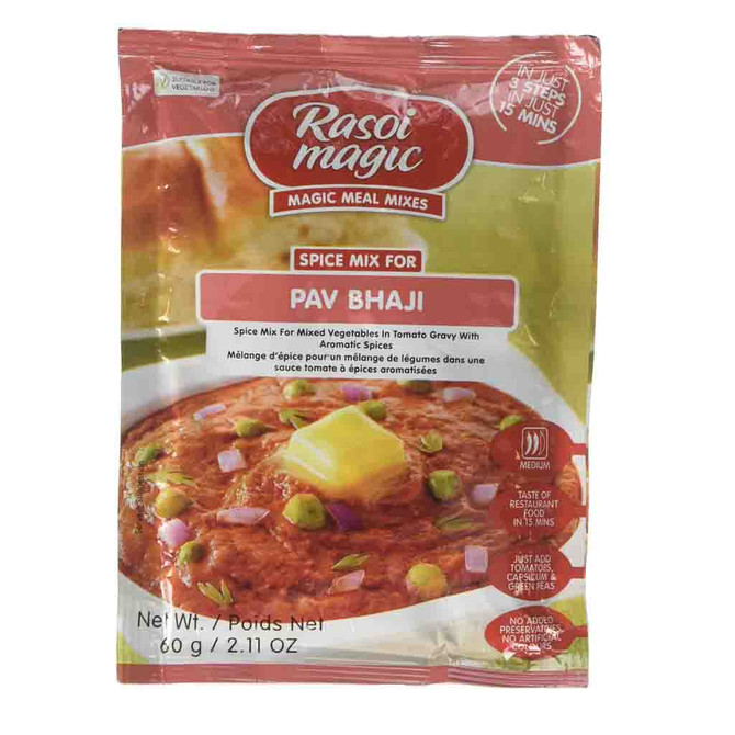 Rasoi Magic Pav Bhaji Veg Masala, 60 Grams