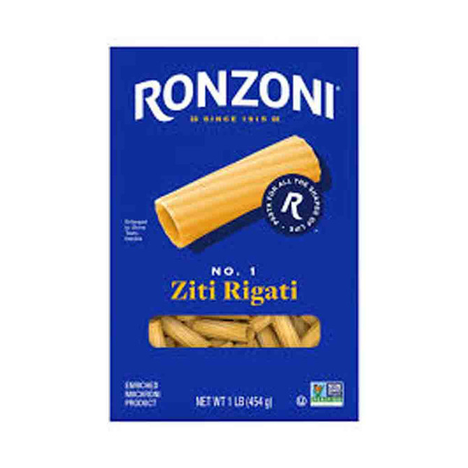 Ronzoni Ziti Rigati No 1, 454 Grams