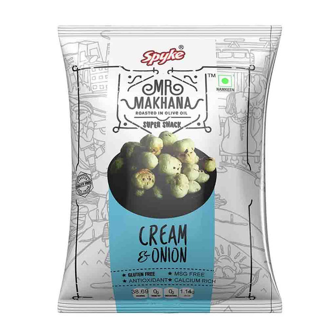 Spyke Mr Makhana Cream And Onion, 75 Grams