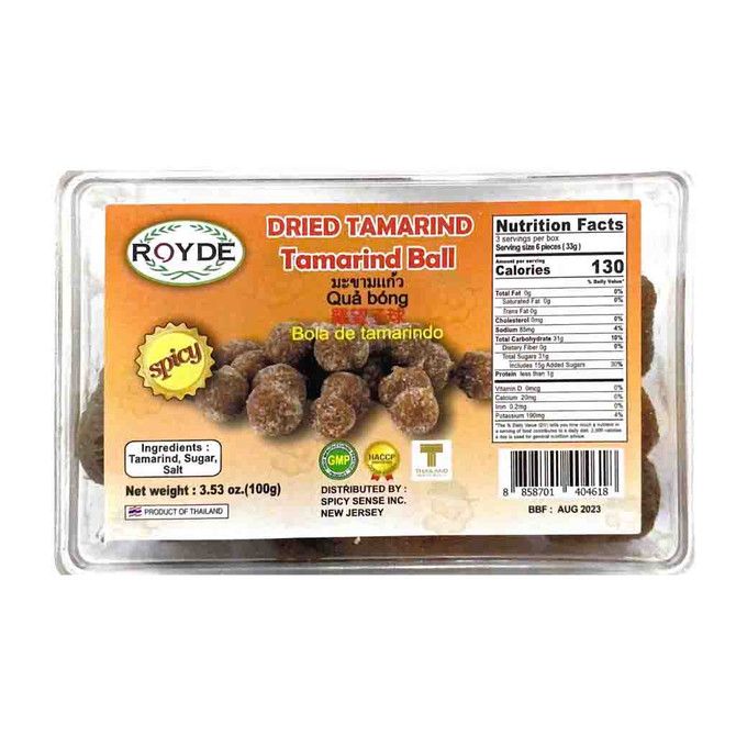 Royde Dried Tamarind Spicy, 100 Grams