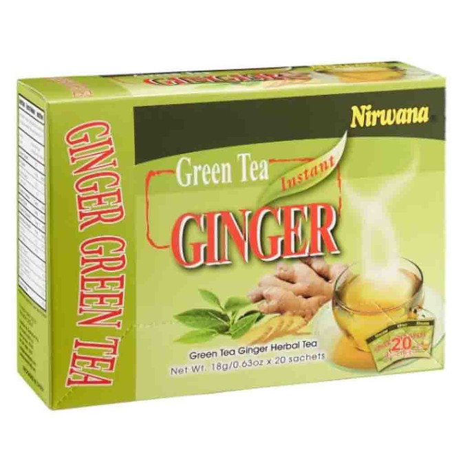 Nirwana Green Tea With Ginger, 20 Sachets