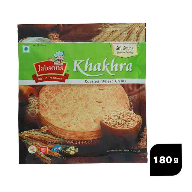 Jabsons Gol Gappa Khakhra, 180 Grams
