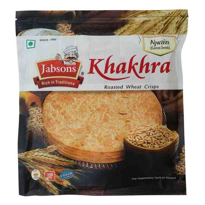 Jabsons Ajwain Khakhra, 180 Grams
