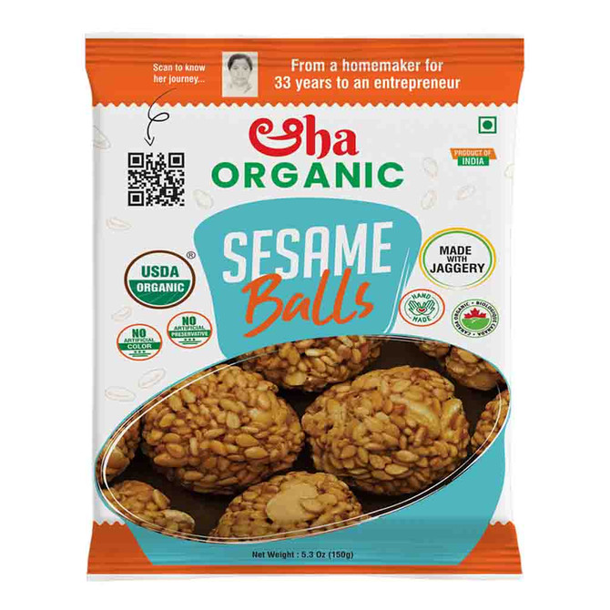 Aaha Org Sesame Balls, 150 Grams