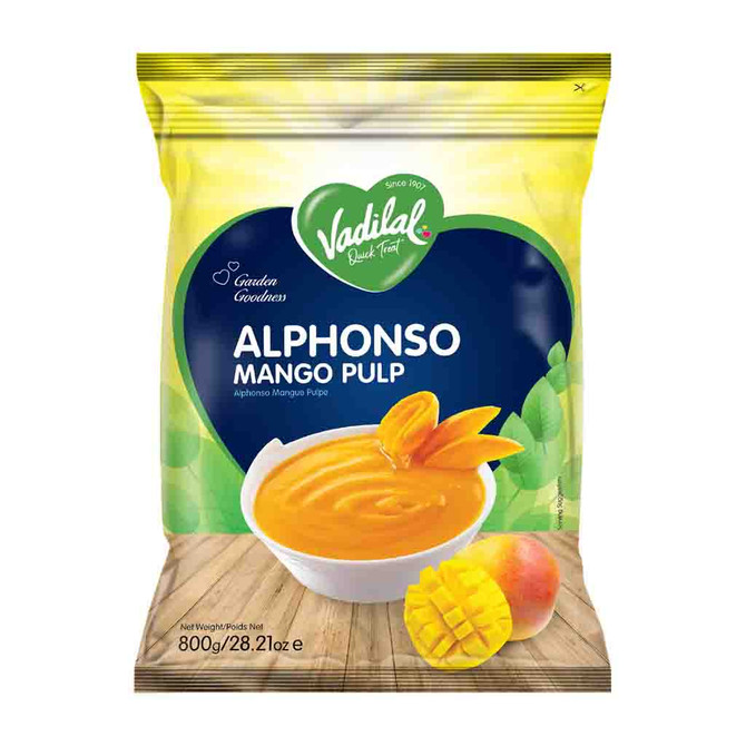 Vadilal Alphonso Mango Pulp, 800 Grams