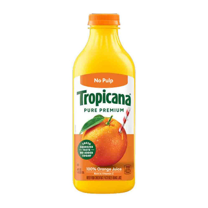 Tropicana Orange Juice No Plup, 46 Oz