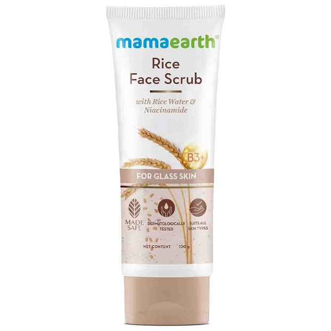 Mamaearth Rice Face Scrub, 100 Grams