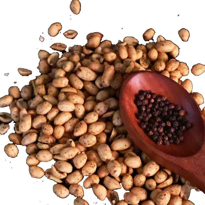 Telugu Roasted Peanuts Black Pepper, 140 Grams