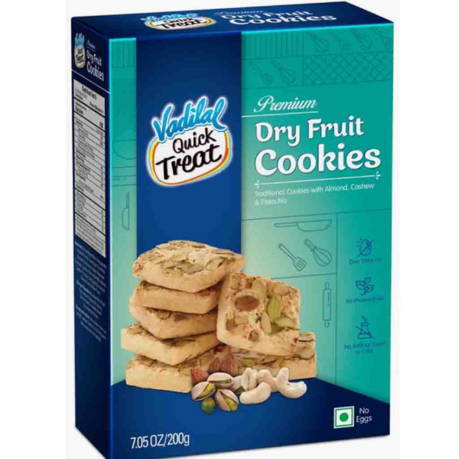Vadilal Dry Fruit Cookies, 200 Grams