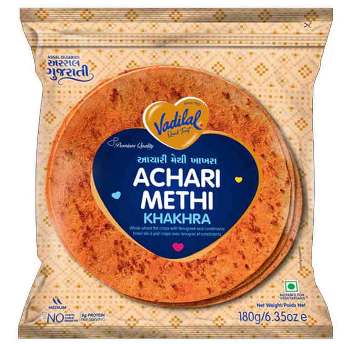 Vadilal Achari Methi Khakhra, 180 Grams
