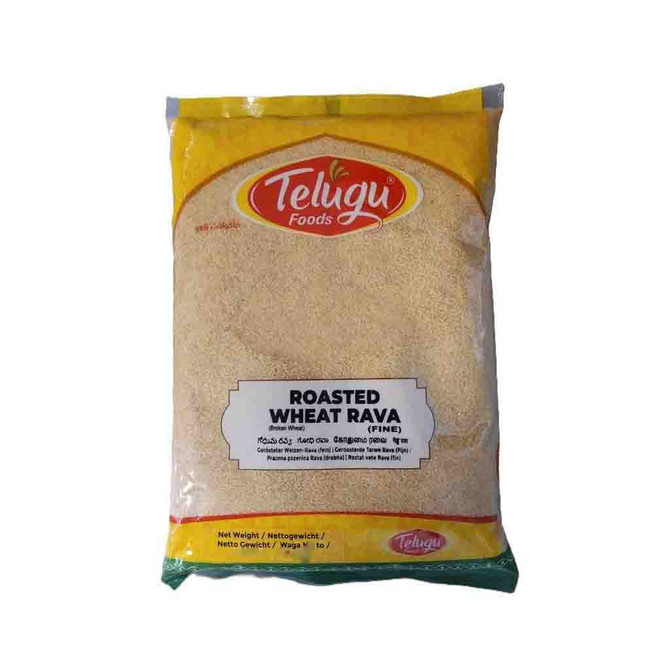 Telugu Wheat Rava Roasted, 4 Lbs