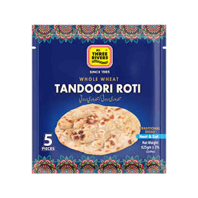 Three Rivers Tandoori Roti 5 Pc, 625 Grams