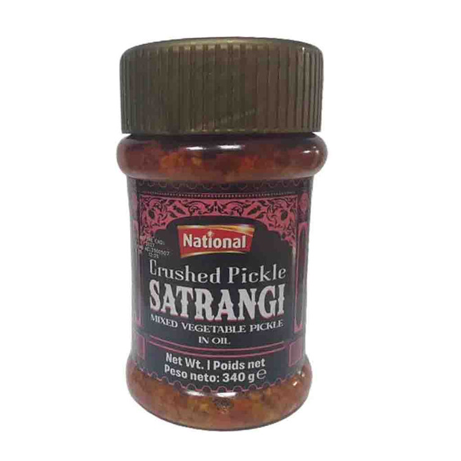 National Crushed Satrangani Pickle, 340 Grams