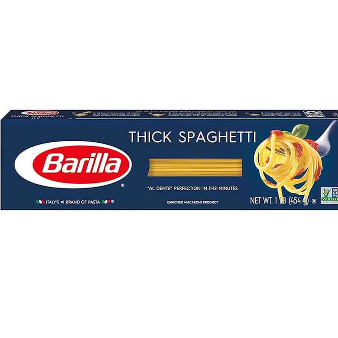 Barilla Thick Spaghetti, 454 Grams