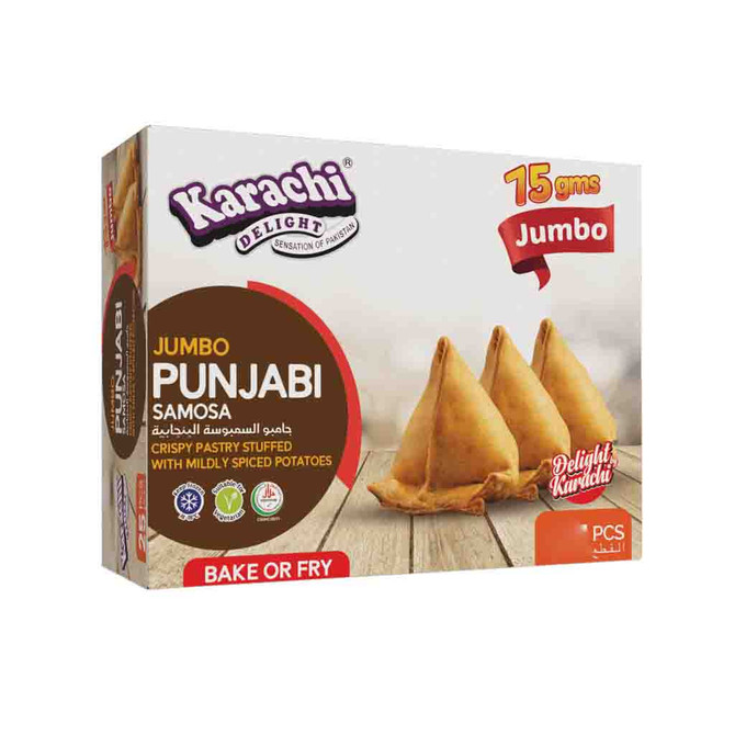 Karachi Delight Jumbo Punjabi Samosa Frozen, 12 PC