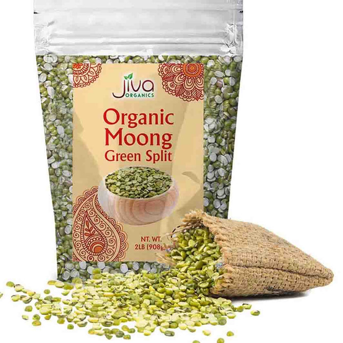 Jiva Org Moong Split Green, 4Lb