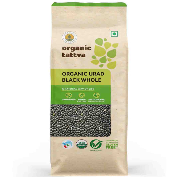 Organic Tattva Org Urad Whole Black, 4 Lb