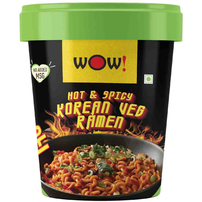 Wow Hot And Spicy Korean Veg Ramen, 90 Grams