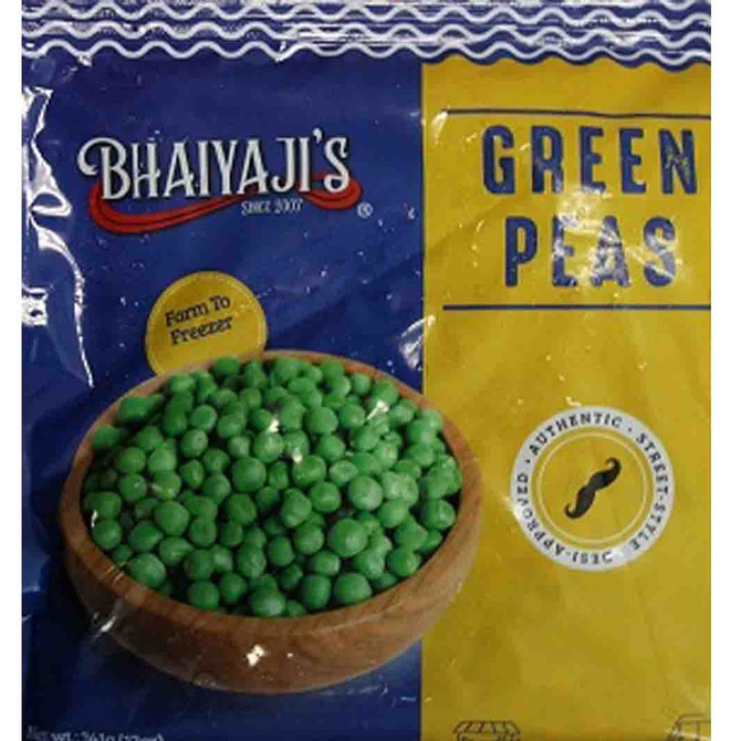 Bhaiyajis Green Peas Frozen, 341 Grams