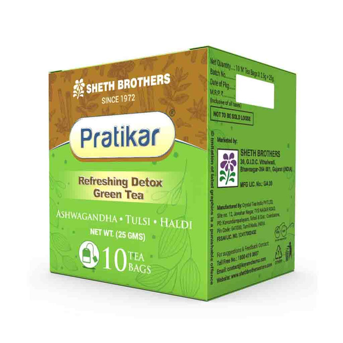 Pratikar Green Tea, 10 bags